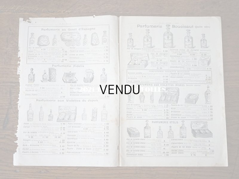 画像3: アンティーク ボンマルシェのカタログ パフュームリー ・ ファン (扇) PARFUMERIE BROSSERIE EVENTAILS - AU BON MARCHE -