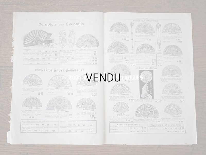 画像17: アンティーク ボンマルシェのカタログ パフュームリー ・ ファン (扇) PARFUMERIE BROSSERIE EVENTAILS - AU BON MARCHE -