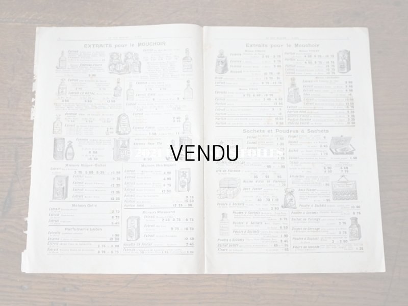 画像6: アンティーク ボンマルシェのカタログ パフュームリー ・ ファン (扇) PARFUMERIE BROSSERIE EVENTAILS - AU BON MARCHE -