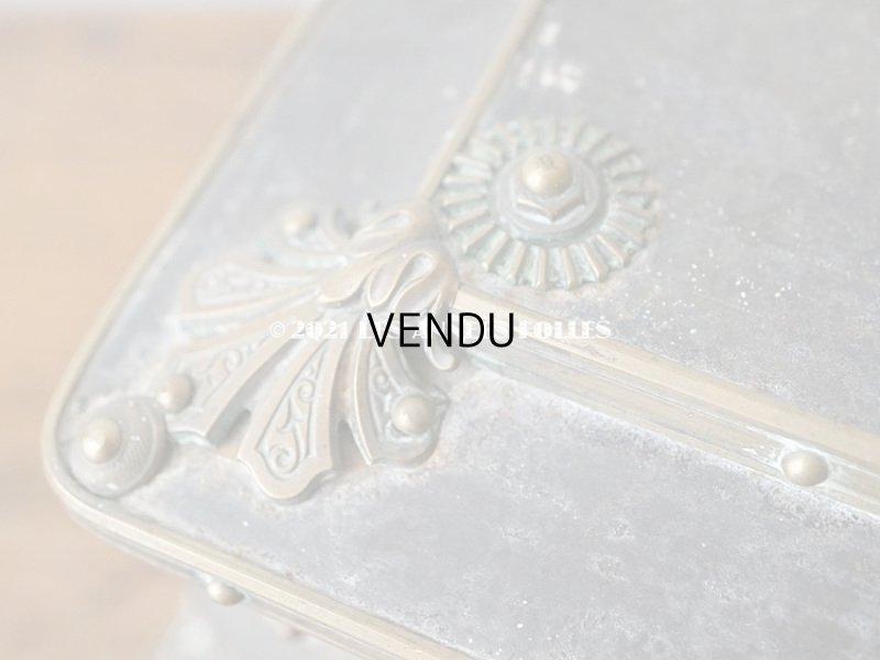 画像14: 19世紀 アンティーク ナポレオン3世時代 お菓子箱 ハンドル & 鍵穴　＆　脚付き チョコレートボックス 木箱 