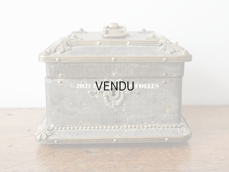 画像3: 19世紀 アンティーク ナポレオン3世時代 お菓子箱 ハンドル & 鍵穴　＆　脚付き チョコレートボックス 木箱 