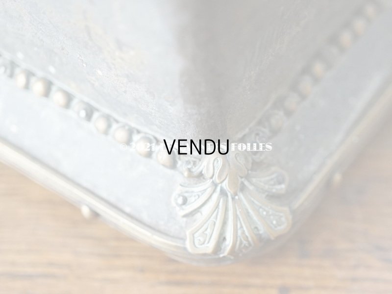 画像15: 19世紀 アンティーク ナポレオン3世時代 お菓子箱 ハンドル & 鍵穴　＆　脚付き チョコレートボックス 木箱 