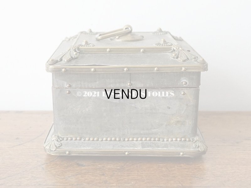 画像6: 19世紀 アンティーク ナポレオン3世時代 お菓子箱 ハンドル & 鍵穴　＆　脚付き チョコレートボックス 木箱 