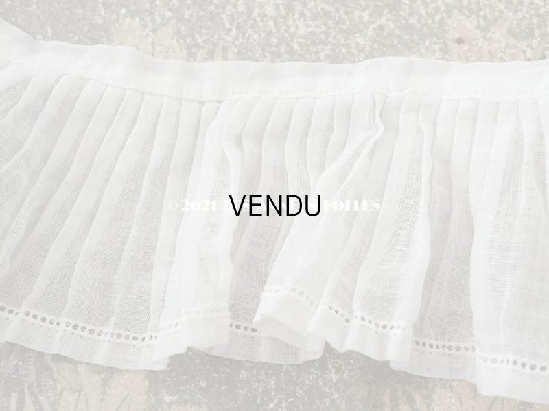 画像3: アンティーク プリーツリボン オフホワイト 1.5m  6.9cm幅  