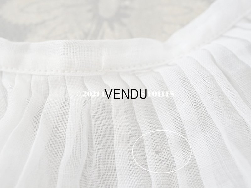 画像9: アンティーク プリーツリボン オフホワイト 1.5m  6.9cm幅  