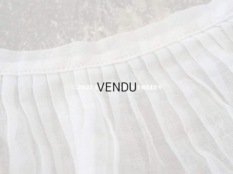 画像7: アンティーク プリーツリボン オフホワイト 1.5m  6.9cm幅  