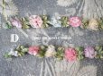 画像11: アンティーク シルク製 6色の薔薇のロココトリム 
