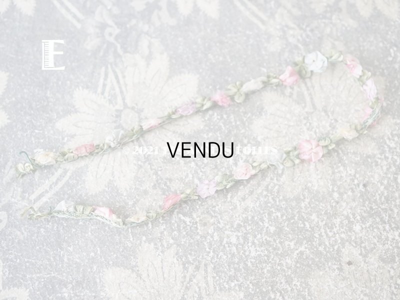 画像16: アンティーク シルク製 6色の薔薇のロココトリム