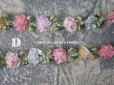 画像14: アンティーク シルク製 6色の薔薇のロココトリム 