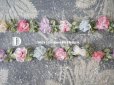 画像12: アンティーク シルク製 6色の薔薇のロココトリム 