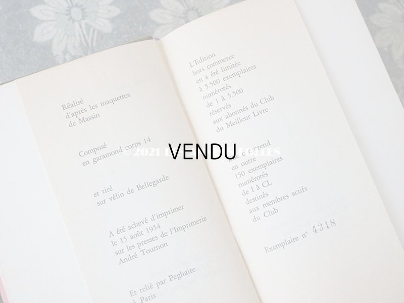 画像11: 1954年 限定本 シリアルナンバー付き アンティーク 本 JEUNES FILLES 