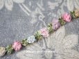 画像1: アンティーク シルク製 6色の薔薇のロココトリム  (1)