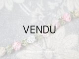 アンティーク シルク製 6色の薔薇のロココトリム 