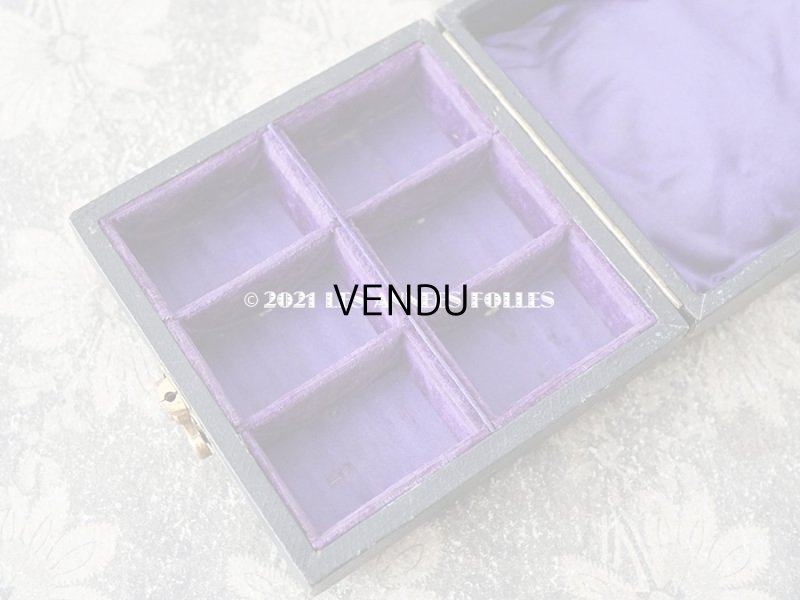 画像9: 19世紀末 アンティーク 大きなジュエリーボックス プレゼンテーションボックス 紫のベルベット