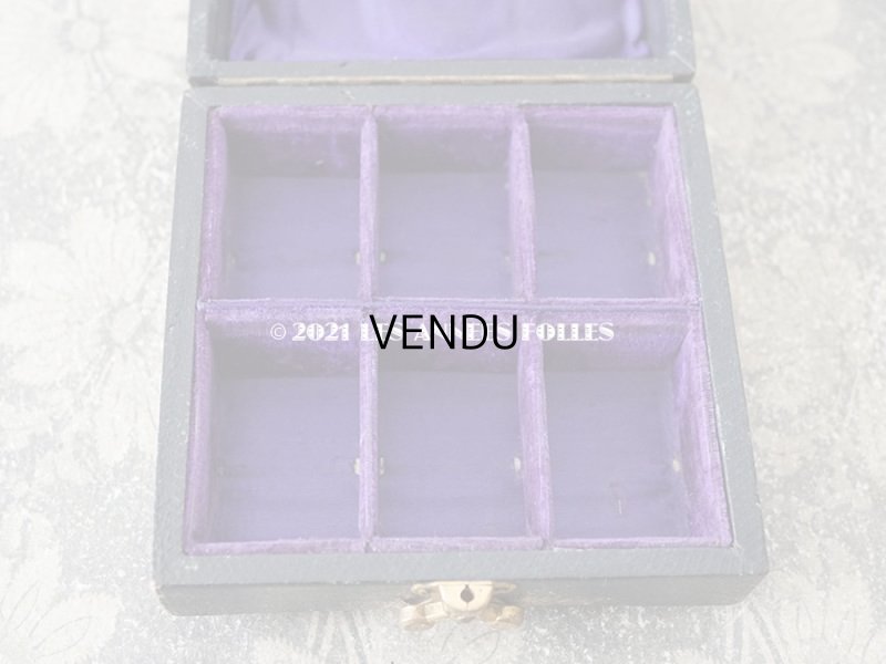 画像12: 19世紀末 アンティーク 大きなジュエリーボックス プレゼンテーションボックス 紫のベルベット