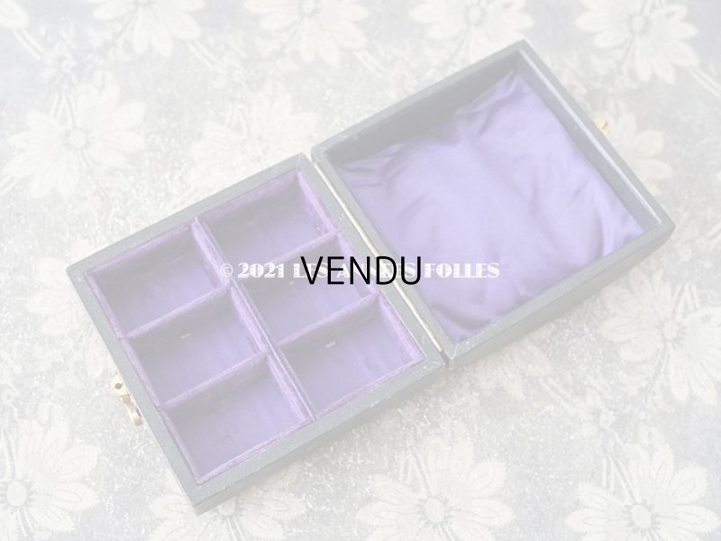 画像7: 19世紀末 アンティーク 大きなジュエリーボックス プレゼンテーションボックス 紫のベルベット