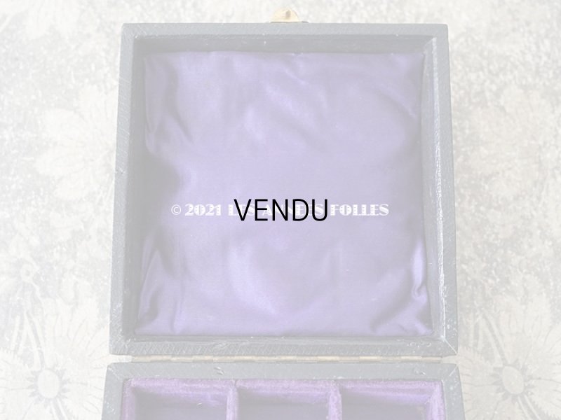 画像8: 19世紀末 アンティーク 大きなジュエリーボックス プレゼンテーションボックス 紫のベルベット