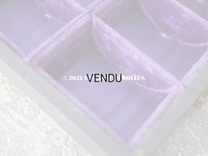 画像13: 19世紀末 アンティーク 大きなジュエリーボックス プレゼンテーションボックス 紫のベルベット