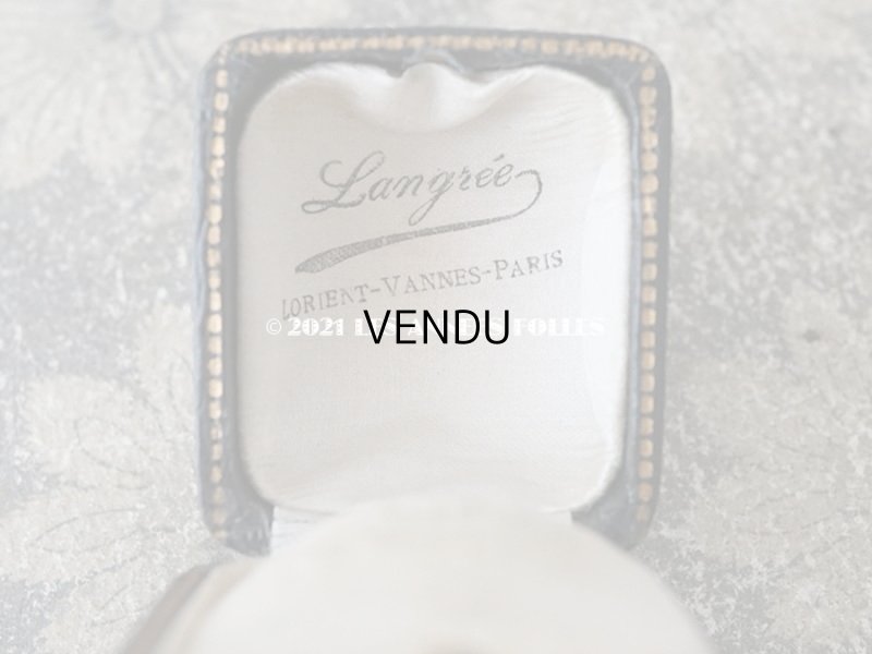 画像8: 1900年代 アンティーク  リングボックス　金彩入り ダークグリーン ジュエリーボックス