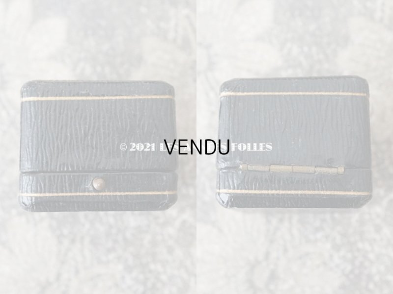 画像3: 1900年代 アンティーク  リングボックス　金彩入り ダークグリーン ジュエリーボックス