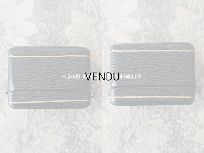 画像4: 1900年代 アンティーク  リングボックス　金彩入り ダークグリーン ジュエリーボックス