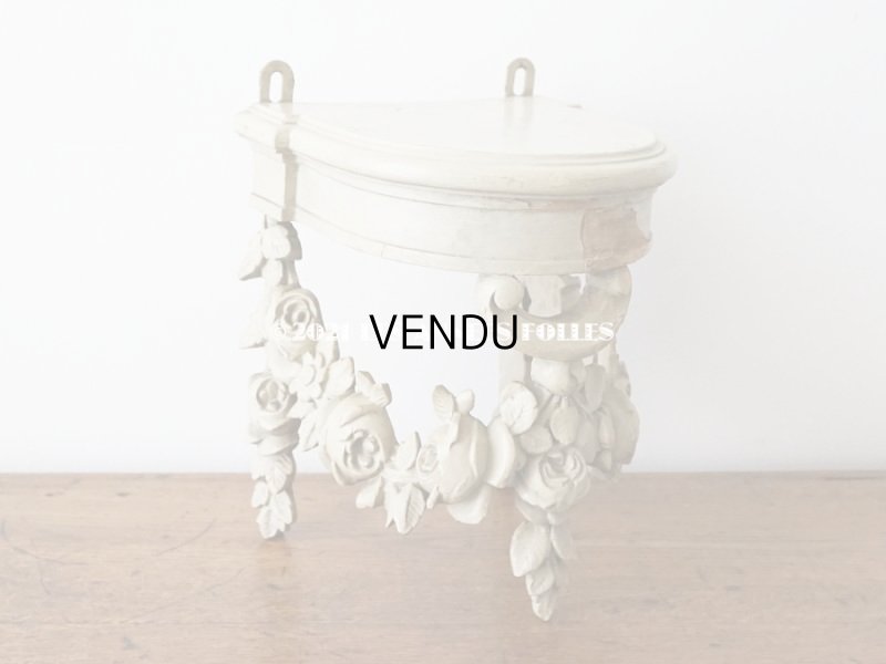 画像3: アンティーク 薔薇のガーランドのウォールシェルフ 