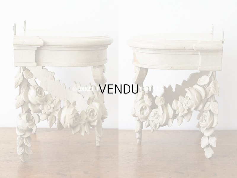 画像5: アンティーク 薔薇のガーランドのウォールシェルフ 