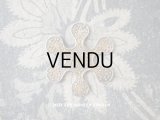 19世紀初頭 シャルル10世時代 薔薇のリース柄の糸巻き ヴェルメイユ製　ゴールドコーティング・シルバー製