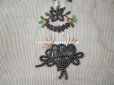 画像11: ＊蚤の市＊18世紀末 アンティーク シルク製 ポシェット イニシャル＆ファイヤーハートの刺繍入り