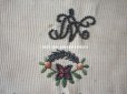 画像7: ＊蚤の市＊18世紀末 アンティーク シルク製 ポシェット イニシャル＆ファイヤーハートの刺繍入り
