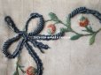 画像8: ＊蚤の市＊18世紀末 アンティーク シルク製 ポシェット イニシャル＆ファイヤーハートの刺繍入り