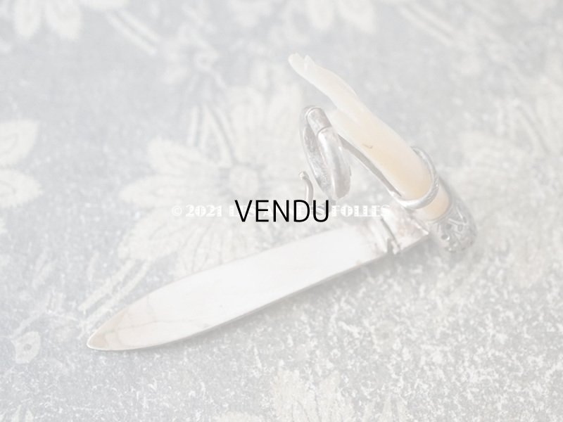 画像9: アンティーク 　手のモチーフのクラヴィエ シャトレーヌ　マザーオブパール