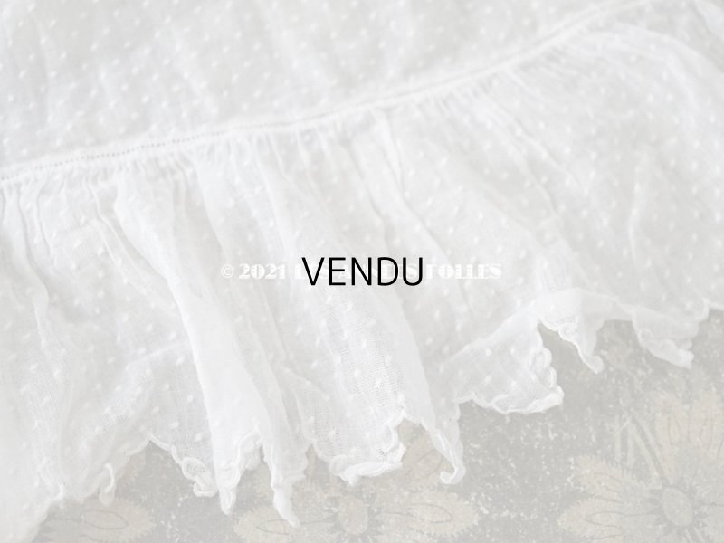 画像4: アンティーク  ドットの刺繍入り コットン生地 