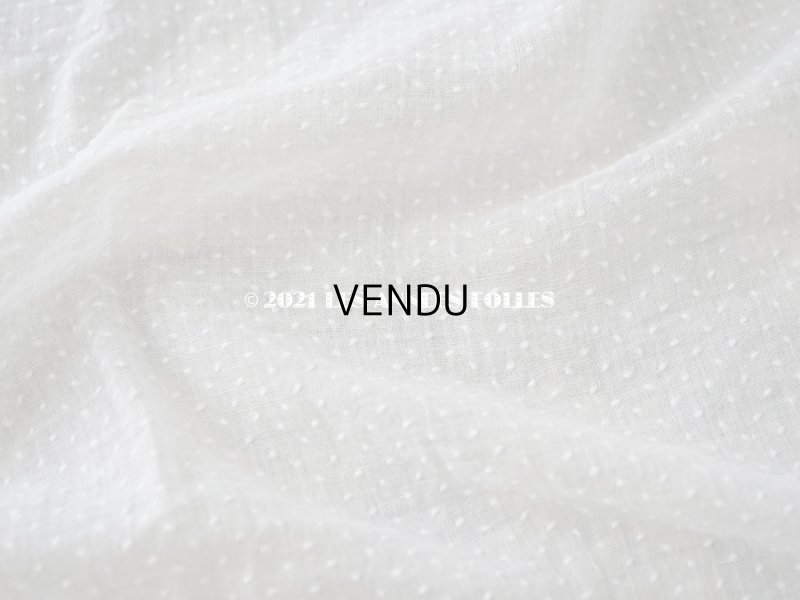 画像3: アンティーク  ドット（楕円)の刺繍入り コットン生地 89×38cm