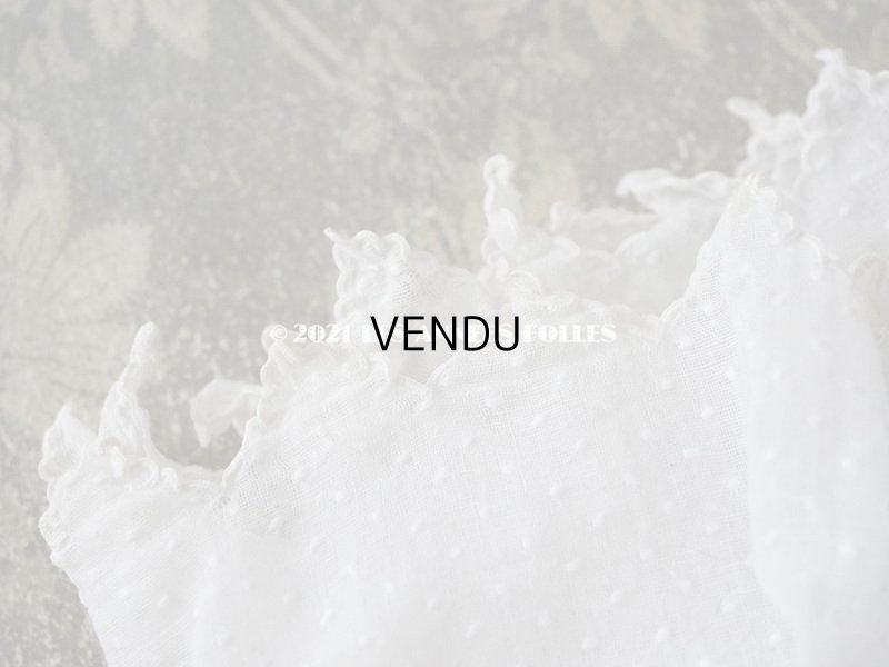 画像14: アンティーク  ドットの刺繍入り コットン生地 