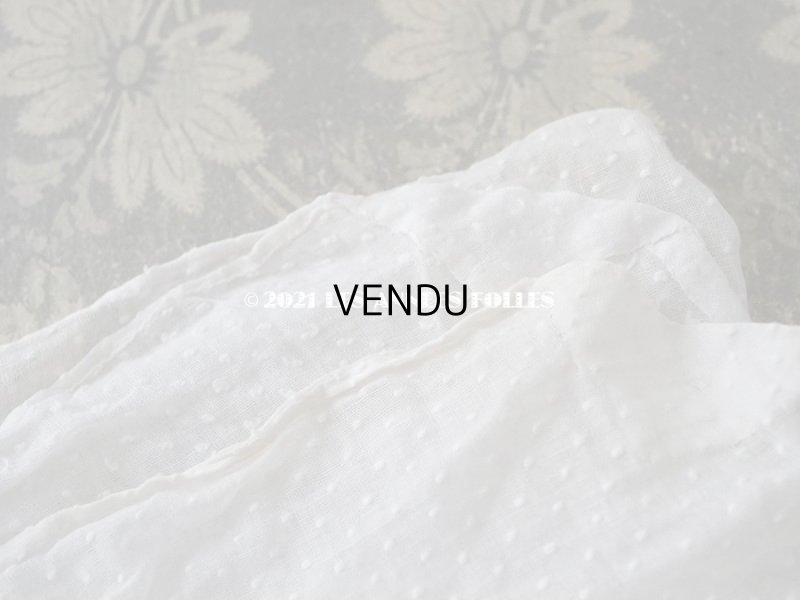 画像13: アンティーク  ドットの刺繍入り コットン生地 