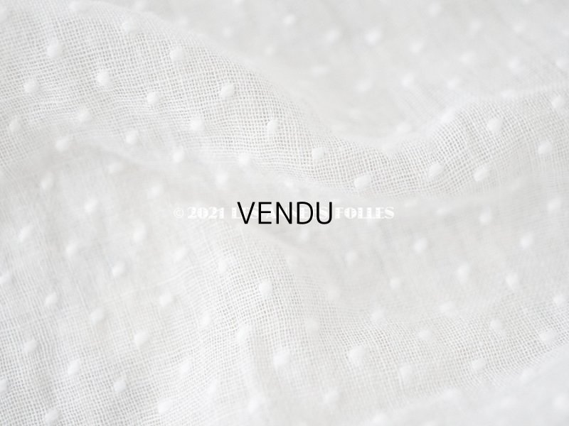 画像3: アンティーク  ドットの刺繍入り コットン生地 