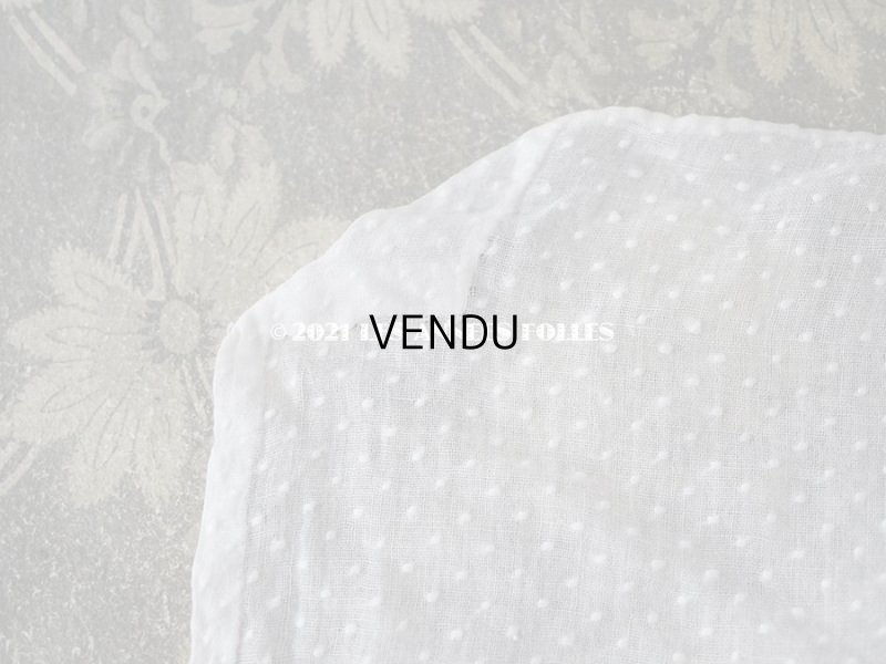 画像5: アンティーク  ドットの刺繍入り コットン生地 