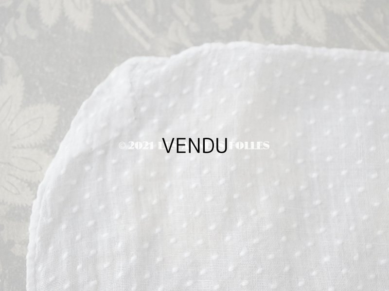 画像5: アンティーク  ドットの刺繍入り コットン生地 43×44cm