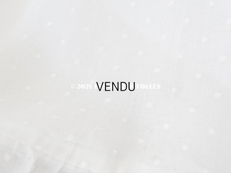 画像3: アンティーク 布団カバー ドットの刺繍入り コットン生地 フリル付き　146×169cm