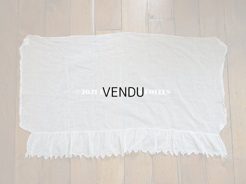 画像16: アンティーク  ドットの刺繍入り コットン生地 