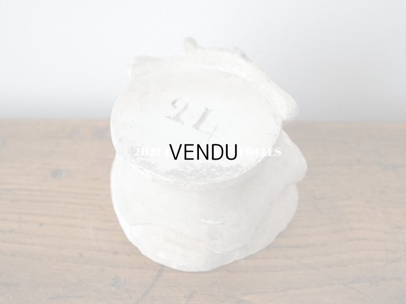 画像5: 1900年代 アンティーク マリア像の台座　石膏製 天使＆リボンのロカイユ装飾 M