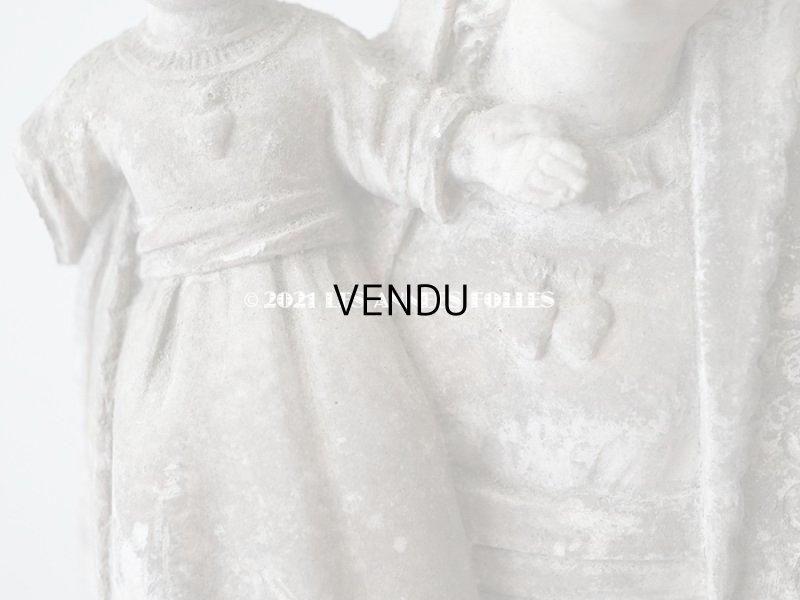 画像9: ＊蚤の市＊ 1900年代 アンティーク  聖母マリア＆幼いキリストの石膏像