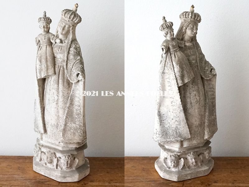 画像3: *蚤の市* 1900年代 アンティーク  聖母マリア&幼いキリストの石膏像