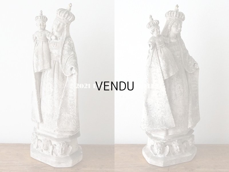 画像3: ＊蚤の市＊ 1900年代 アンティーク  聖母マリア＆幼いキリストの石膏像