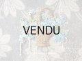 1900年代 アンティーク シルク製　勿忘草のダイカットクロモ