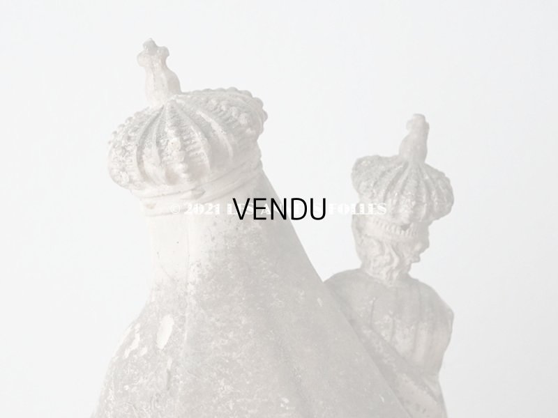 画像8: ＊蚤の市＊ 1900年代 アンティーク  聖母マリア＆幼いキリストの石膏像