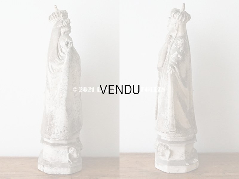 画像4: ＊蚤の市＊ 1900年代 アンティーク  聖母マリア＆幼いキリストの石膏像