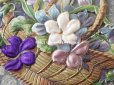 画像4: 1900年代 アンティーク シルク製　菫のダイカットクロモ (4)