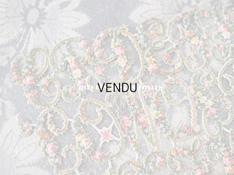 画像8: 1900年代 アンティーク ダイカットクロモ 薔薇&菫&鈴蘭&勿忘草のアルファベットのセット 24ピースのセット